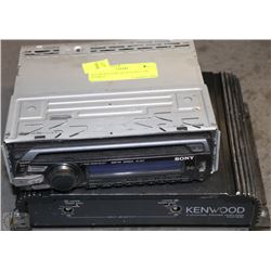 KENWOOD AMP WITH SONY CAR STEREO