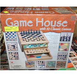 GAME HOUSE 10-IN-1 PORTABLE GAME CENTER