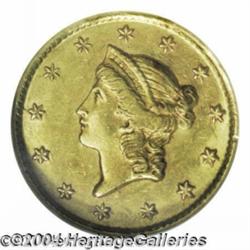 1854-D G$1 MS61 NGC.