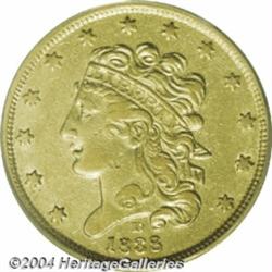 1838-D $5 AU50 PCGS.