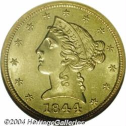 1844-D $5 MS63 NGC.