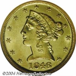 1846-D/D $5 MS64 NGC.