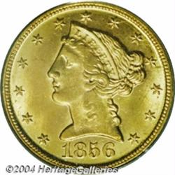 1856-D $5 MS62 PCGS.