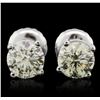 14KT White Gold 1.02 ctw Diamond Solitaire Earrings