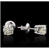 Image 2 : 14KT White Gold 1.02 ctw Diamond Solitaire Earrings