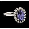 Image 1 : 14KT White Gold 2.16 ctw Tanzanite and Diamond Ring