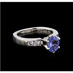 1.11 ctw Sapphire and Diamond Ring - Platinum