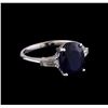 Image 1 : 4.03 ctw Sapphire and Diamond Ring - 14KT White Gold