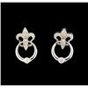 Image 1 : 0.38 ctw Diamond Earrings - 14KT White Gold