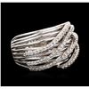 Image 2 : 14KT White Gold 0.32 ctw Diamond Ring