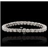 Image 2 : 14KT White Gold 6.43 ctw Diamond Tennis  Bracelet