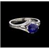 Image 1 : 1.13 ctw Sapphire Ring - 14KT White Gold