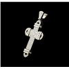 Image 2 : 16.24 ctw Diamond Cross Pendant - 10KT White Gold