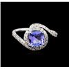 Image 2 : 14KT White Gold 1.41 ctw Tanzanite and Diamond Ring