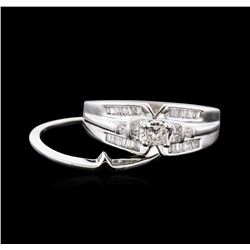 14KT White Gold 0.50 ctw Diamond Wedding Ring Set