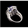 Image 3 : 14KT Two-Tone 5.39 ctw Tanzanite and Diamond Ring