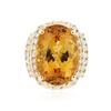 Image 3 : 14KT Yellow Gold 11.17 ctw Citrine and Diamond Ring