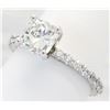 Image 3 : 2.20 ctw Certified Diamond Ring - 14KT White Gold