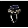 Image 4 : 14KT White Gold 14.74 ctw Sapphire and Diamond Ring