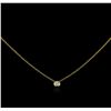 Image 2 : 0.09 ctw Diamond Necklace - 14KT Yellow Gold