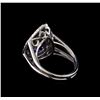 Image 3 : 2.96 ctw Tanzanite and Diamond Ring - 14KT White Gold