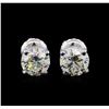 Image 1 : 1.40 ctw Diamond Stud Earrings - 14KT White Gold