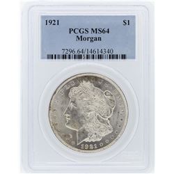 1921 PCGS MS64 Morgan Silver Dollar