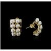 Image 1 : 14KT Yellow Gold Pearl Earrings