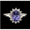 Image 1 : 14KT White Gold 2.27 ctw Tanzanite and Diamond Ring