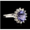 Image 2 : 14KT White Gold 2.27 ctw Tanzanite and Diamond Ring