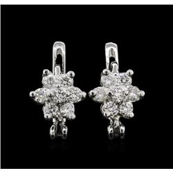 14KT White Gold 0.50 ctw Diamond Earrings