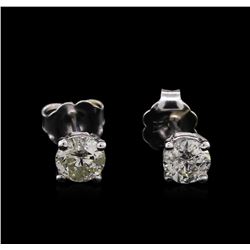 0.71 ctw Diamond Stud Earrings - 14KT White Gold