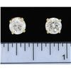 Image 9 : 2.06 ctw Diamond Stud Earrings - 14KT Yellow Gold