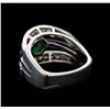 Image 3 : 1.25 ctw Emerald and Diamond Ring - 14KT White Gold
