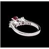 Image 3 : 1.52 ctw Ruby and Diamond Ring - 18KT White Gold