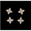 Image 1 : 0.55 ctw Diamond Earrings - 14KT White Gold