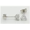 Image 2 : 0.50 ctw Diamond Stud Earrings - 14K White Gold