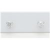 Image 3 : 0.50 ctw Diamond Stud Earrings - 14K White Gold