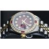 Image 4 : Rolex Two-Tone Red Vignette Diamond and Ruby DateJust Ladies Watch