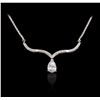 14KT White Gold 1.63 ctw Diamond Pendant With Chain