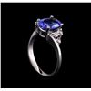 Image 4 : 2.08 ctw Tanzanite and Diamond Ring - 14KT White Gold