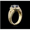 Image 3 : 14KT Yellow Gold 2.70 ctw Tanzanite and Diamond Ring