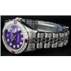 Image 4 : Rolex Stainless Steel Purple Diamond and Ruby DateJust Watch