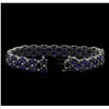 Image 3 : 14KT White Gold 20.79 ctw Sapphire and Diamond Bracelet