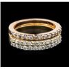 Image 1 : 14KT Three-Tone Gold 0.70 ctw Diamond Rings