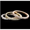 Image 2 : 14KT Three-Tone Gold 0.70 ctw Diamond Rings