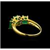 Image 3 : 1.89 ctw Emerald and Diamond Ring - 10KT Yellow Gold