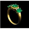 Image 4 : 1.89 ctw Emerald and Diamond Ring - 10KT Yellow Gold