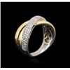 Image 3 : 14KT Two-Tone Gold 0.47 ctw Diamond Ring