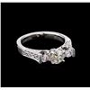 Image 1 : 1.40 ctw Diamond Ring - 18KT White Gold